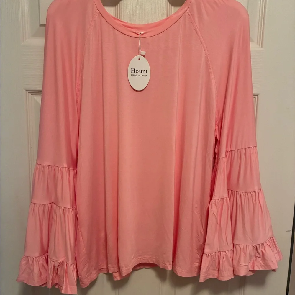 Pink Ruffled Blouse - Picture 2 of 2